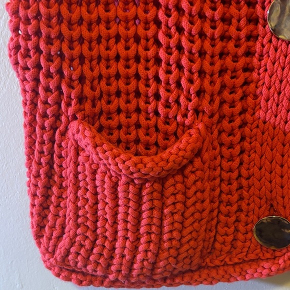 Zara Red Knit Cardigan Vest - Picture 5 of 7